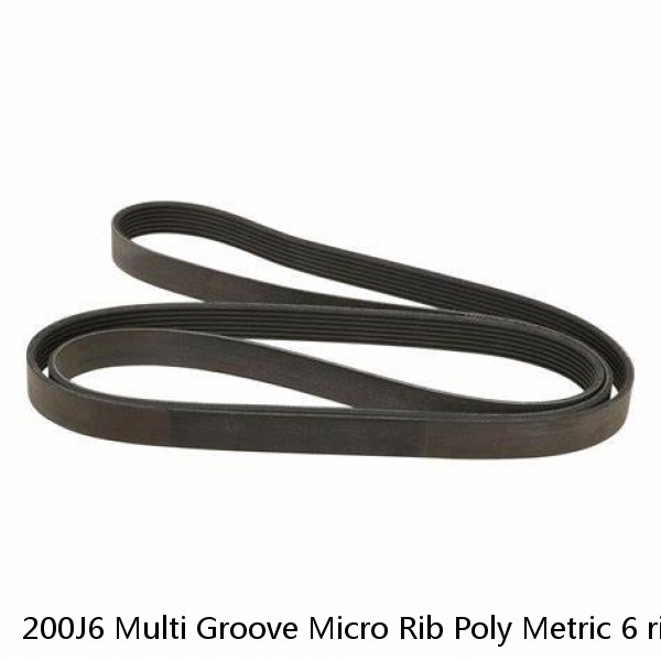 200J6 Multi Groove Micro Rib Poly Metric 6 ribbed V Belt 200-J-6 200 J 6 #1 small image